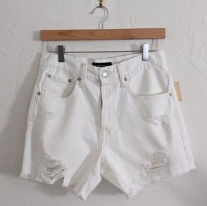 White 90s high rise cut off shorts size 4 Aeropostale